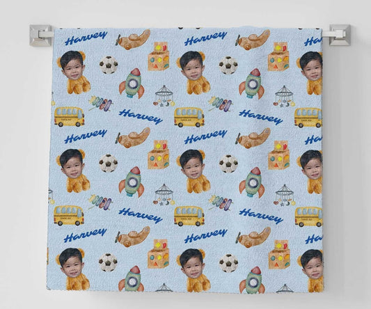 個人化客製化頭像毛巾仔- 男仔款 Set B