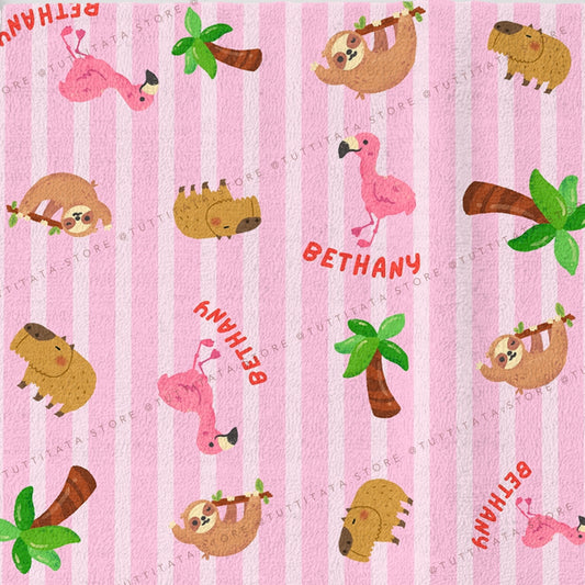 個人化純名字圖案毛巾仔- Set E