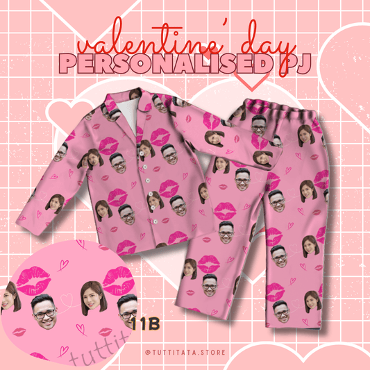 個人化睡衣- 心心相印 (粉紅雙人)