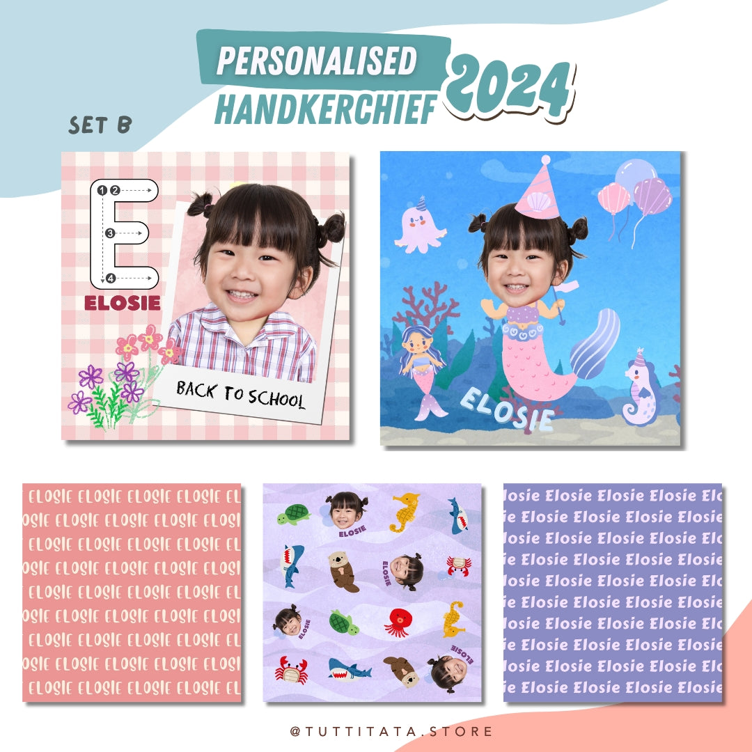 【2024新款】個人化頭像毛巾仔- 美人魚款🧜🏻♀ Set B