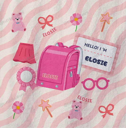 【2025新款】個人化純名字圖案毛巾仔- Set E