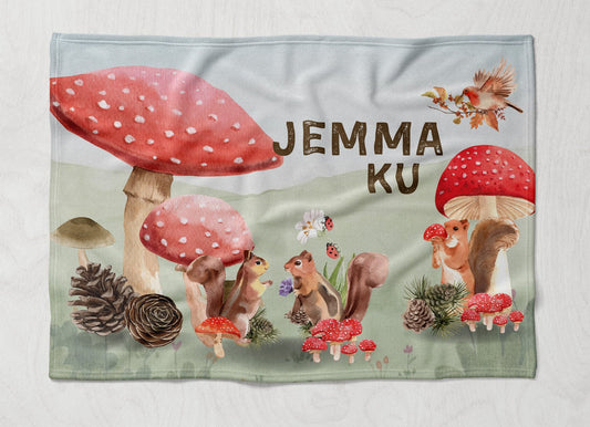 客製化抱枕被- 名字系列- 蘑菇