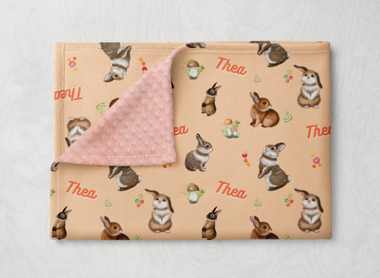 客製化名字被被- 兔兔款 (橙色)