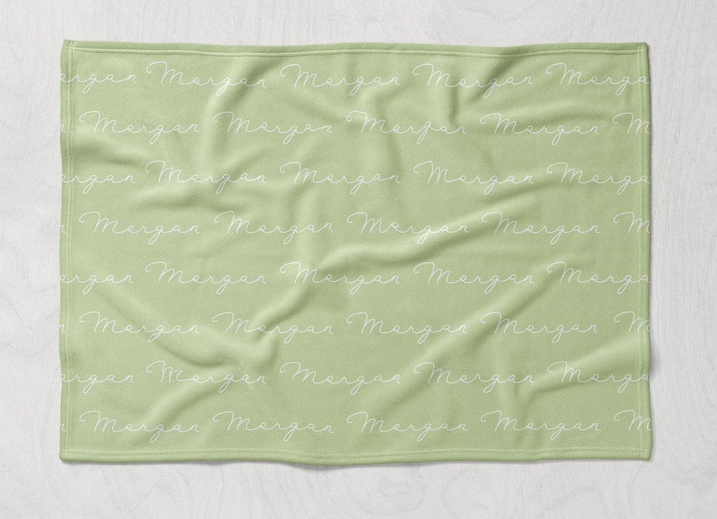 Personalized single-sided minky blanket