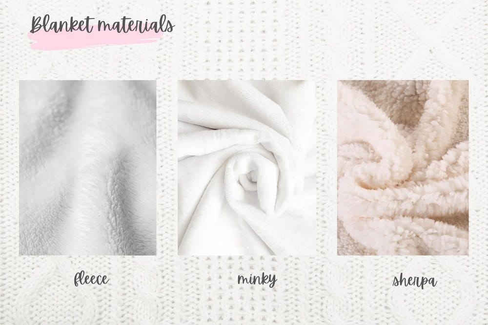 Personalized single-sided minky blanket